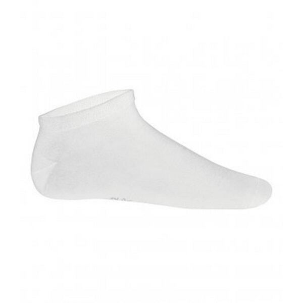 Kariban Proact Womens Low Cut Bamboo Sports Socks (43/46) White / 1EA