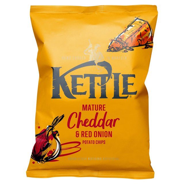 KETTLE Chips Mature Cheddar &amp;amp; Red Onion   130g