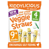 Kiddylicious Sour Cream &amp;amp; Chive Flavour Veggie Straws 4 x 12g (48g)