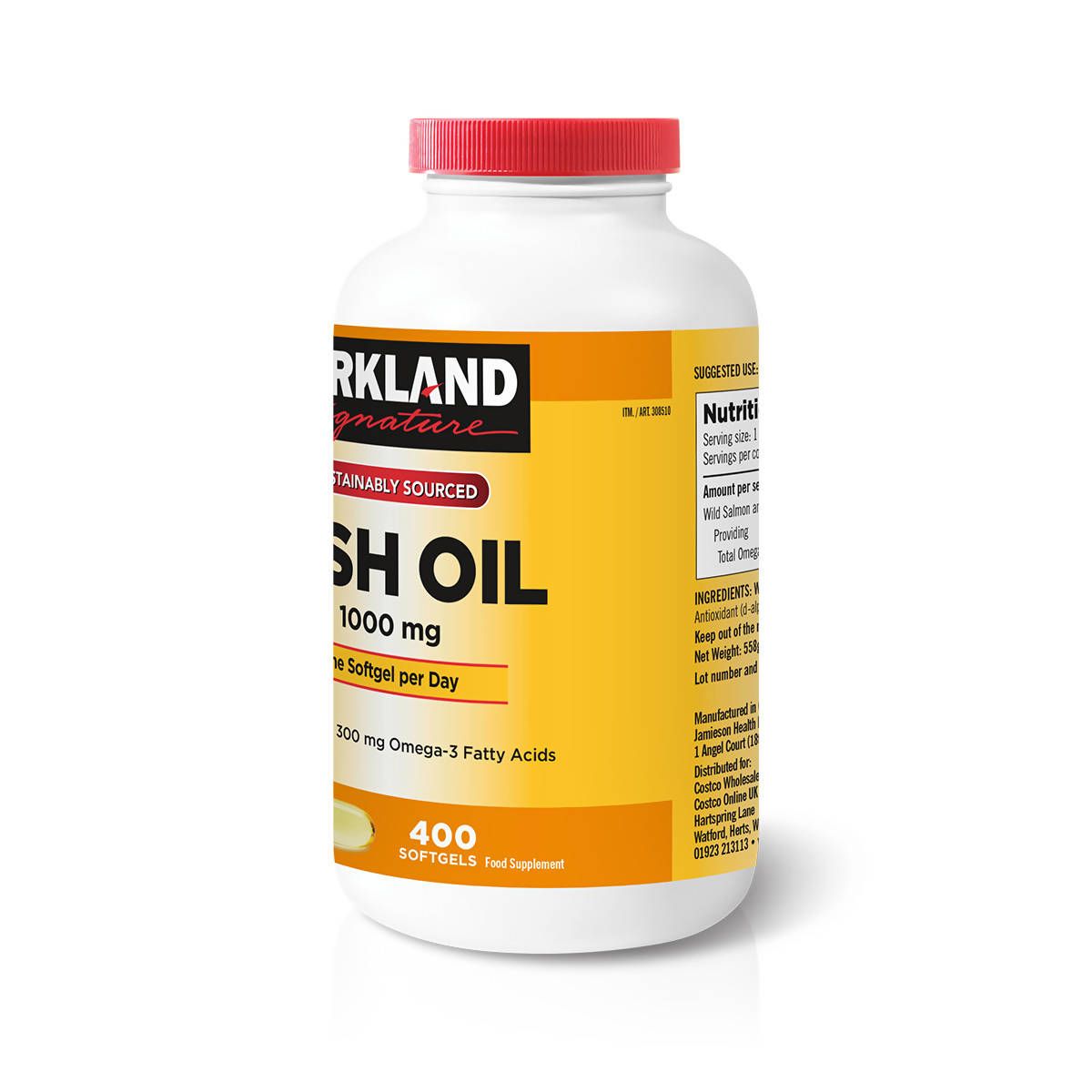 Kirkland Signature Fish Oil &amp;amp; Omega 3, 400 Count