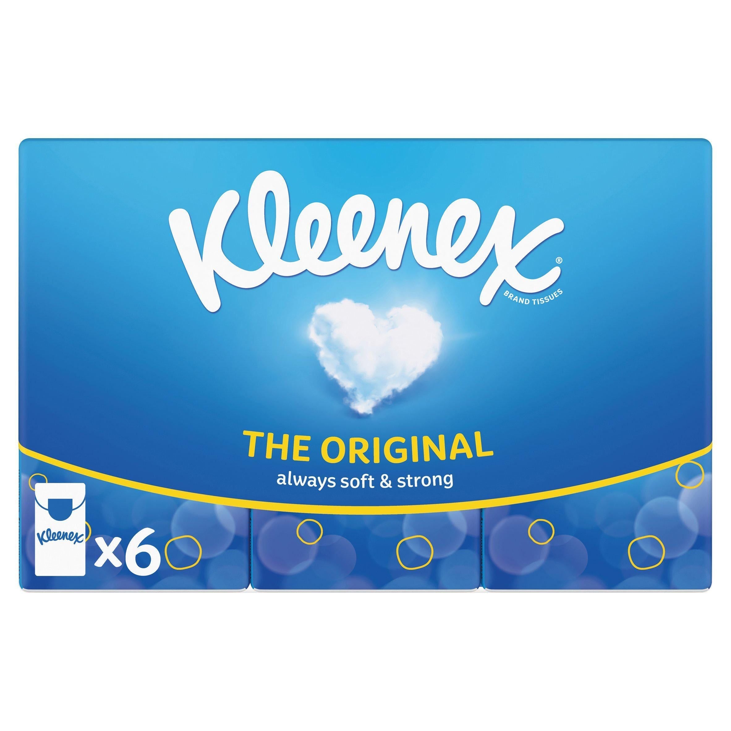 Kleenex Original Always Soft &amp;amp; Strong Pocket Tissues x6