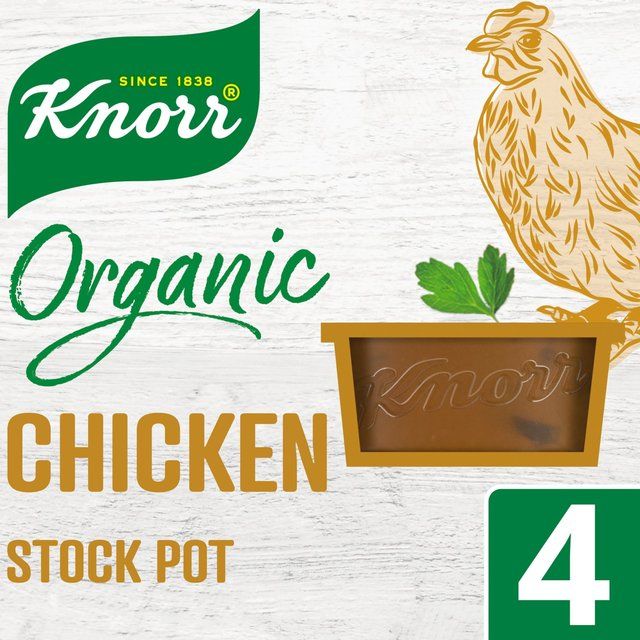Knorr 4 Organic Chicken Stock Pot   104g