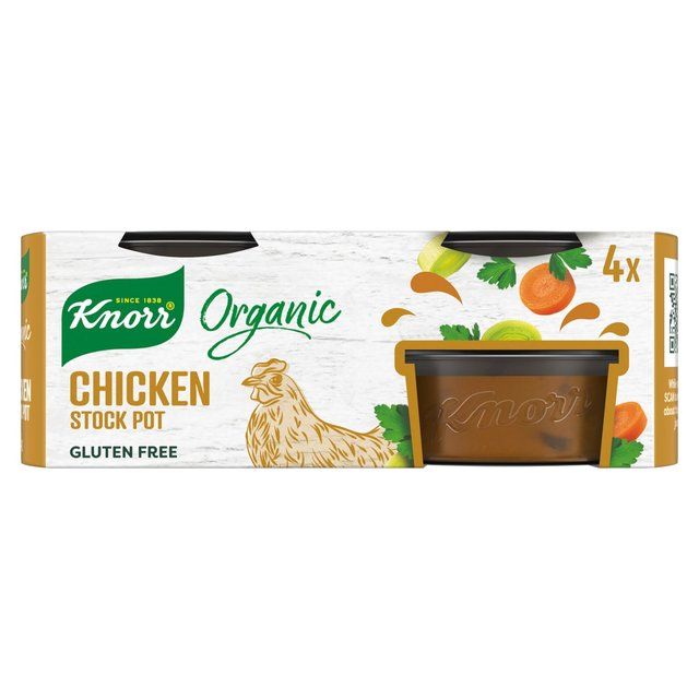 Knorr 4 Organic Chicken Stock Pot   104g