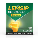 Lemsip Cold &amp;amp; Flu Lemon Flavour Sachets 10s