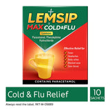 Lemsip Max Cold &amp;amp; Flu Remedy Sachets, Lemon x10