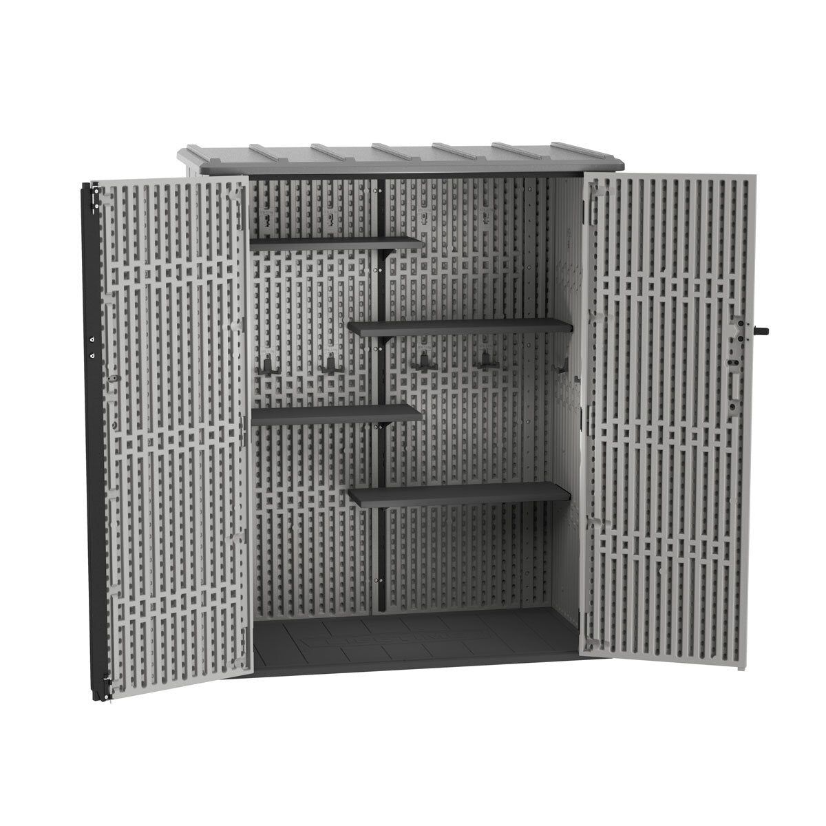 Lifetime 4ft 6&amp;quot; x 2ft 4&amp;quot; (1.4 x 0.7m) Vertical 1,510 Litre Storage Shed with Shelving
