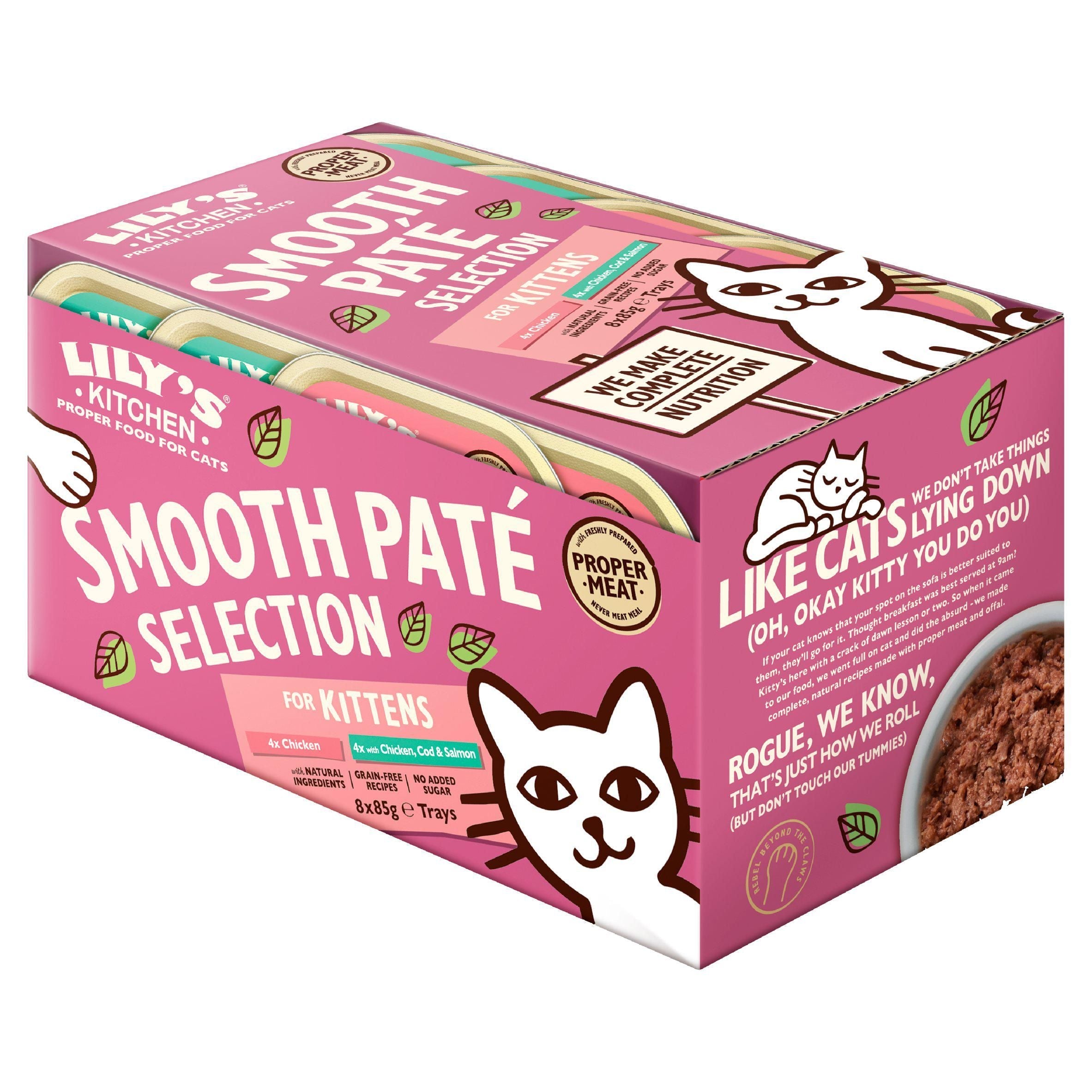 Lily's Kitchen Smooth Pat&amp;eacute; Selection Complete Kitten Food 8x85g