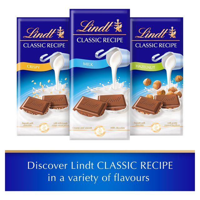 Lindt Classic Recipe Hazelnut Milk Chocolate Bar   100g