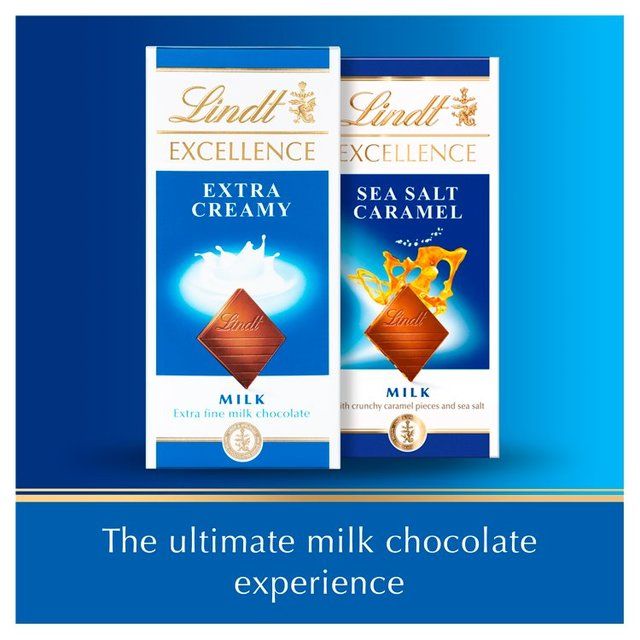 Lindt Excellence Extra Creamy Milk Chocolate Bar   100g