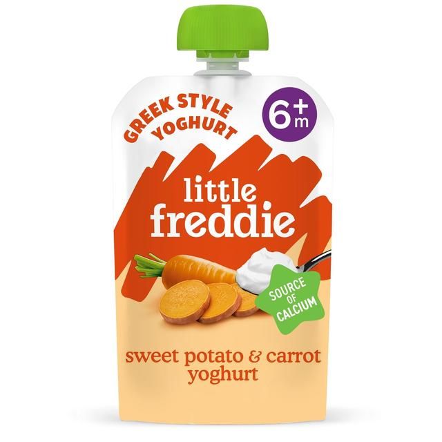 Little Freddie Organic Sweet Potato &amp;amp; Carrot Yoghurt Pouch 6 mths+   100g