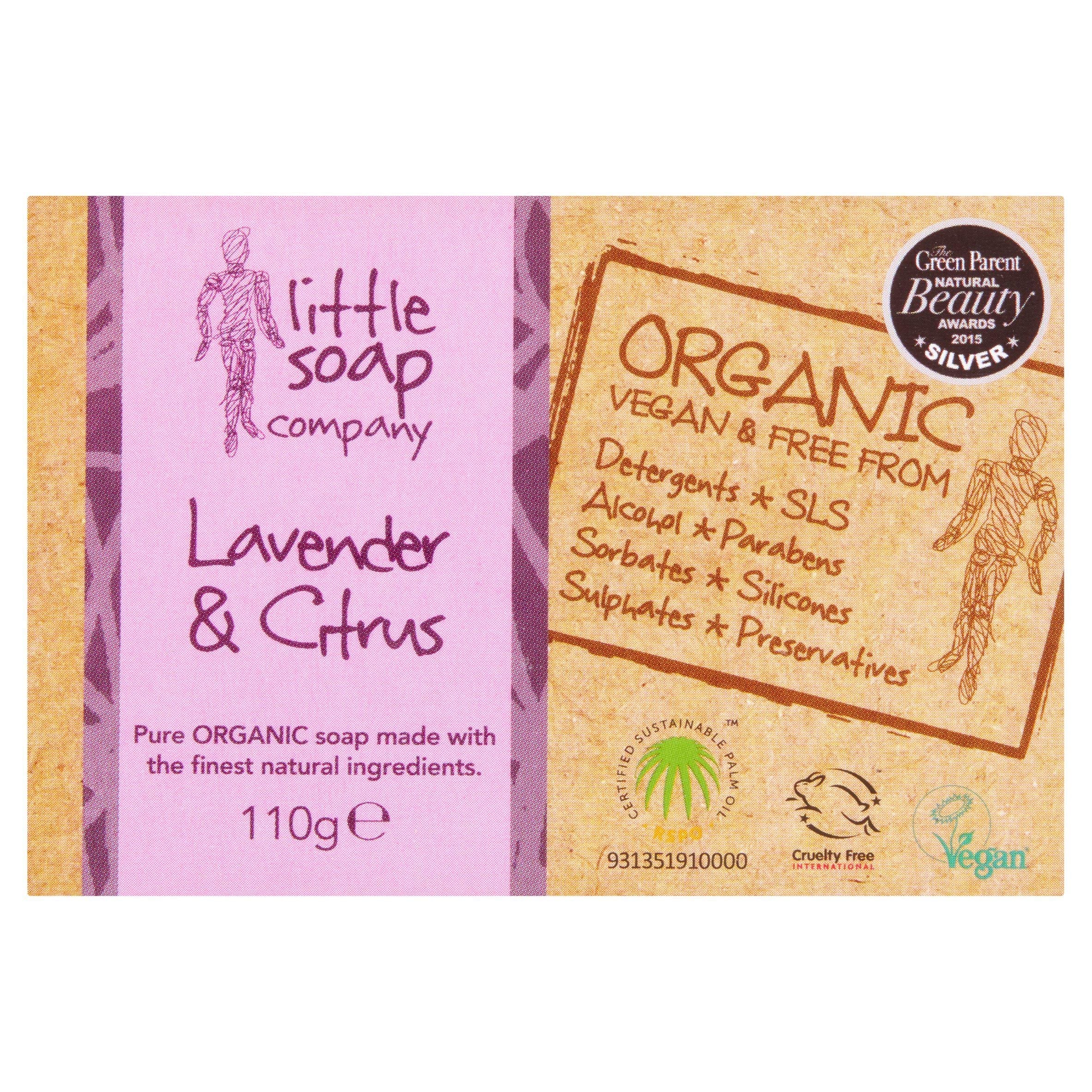 Little Soap Company Organic Bar Soap, English Lavender &amp;amp; Citrus 110g