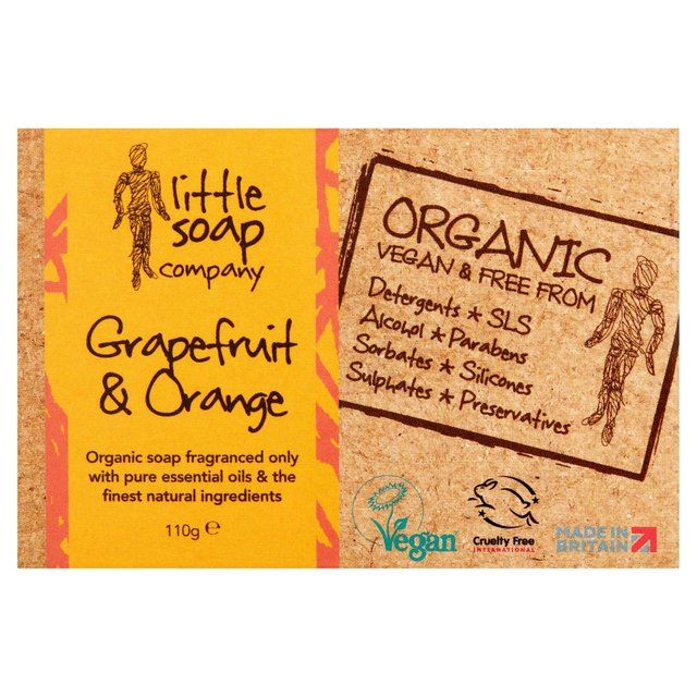 Little Soap Company Organic Bar Soap Grapefruit &amp;amp; Orange   110g