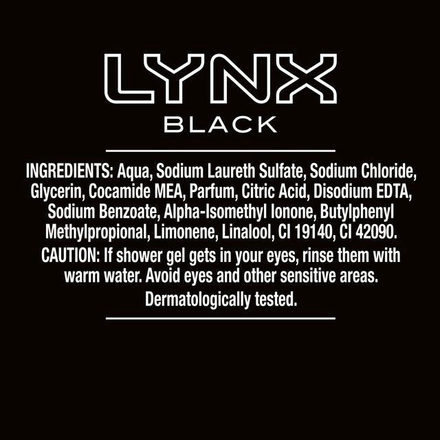 Lynx Black Shower Gel   225ml