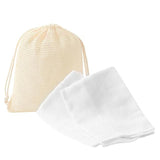 M&amp;amp;S 2 Organic Muslin Cloths &amp;amp; Reusable Bag White