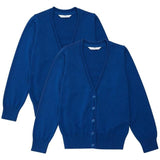 M&amp;amp;S 2PK Cotton Cardigan Blue 3-14 Y