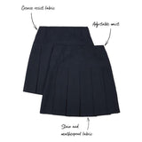M&amp;amp;S 2pk Girls Navy School Skirts 4-14 Years