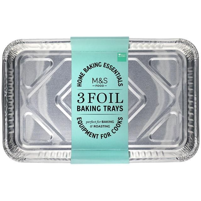 M&amp;amp;S 3 Foil Baking Trays   3 per pack
