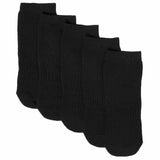 M&amp;amp;S 5pk Black Cushioned Trainer Liner Socks Size 8.5-10