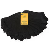 M&amp;amp;S 7pk Kids Cotton Trainer Liner Socks Black