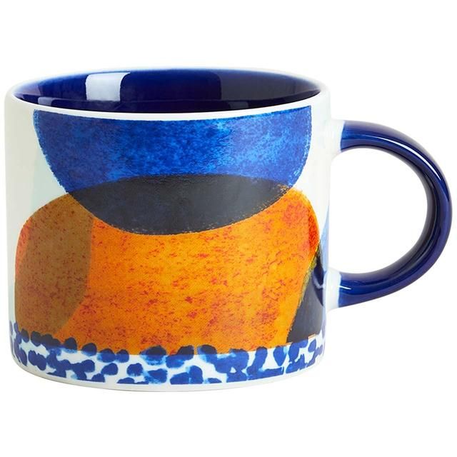 M&amp;amp;S Abstract Spot Mug Blue