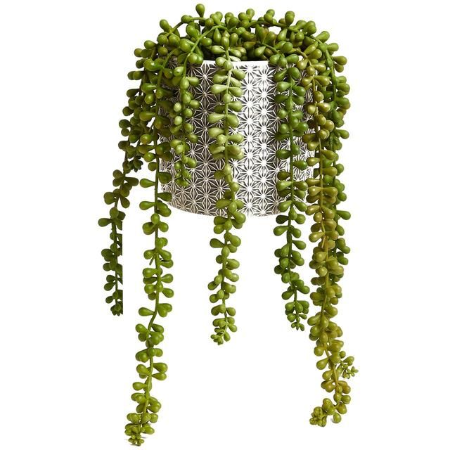 M&amp;amp;S Artificial String of Pearls in Ceramic Pot 16X38.1cm