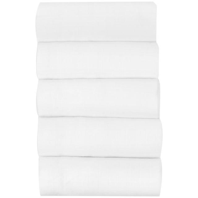 M&amp;amp;S Baby Cotton Muslin Squares White 5 Pack   5 per pack