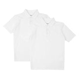 M&amp;amp;S Boys 2pk Stain Resist School Polo Shirts 3-14 Years White