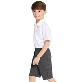 M&amp;amp;S Boys Regular Leg Cargo School Shorts 4-14 Years Grey