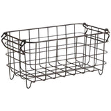 M&amp;amp;S Collection Small Stackable Wire Storage Basket One Size Black