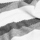 M&amp;amp;S Cotton Textured Stripe Face Towel Charcoal 30X30cm