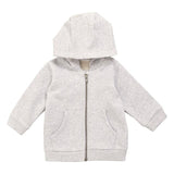 M&amp;amp;S Cotton Zip Hoodie 0 Months-3 Years Grey Marl