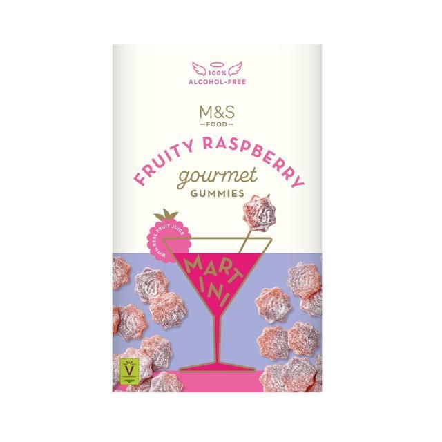 M&amp;amp;S Fruity Raspberry Martini Gourmet Gummies   140g