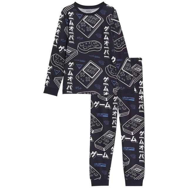 M&amp;amp;S Gaming Pyjamas 7-12 Years Carbon