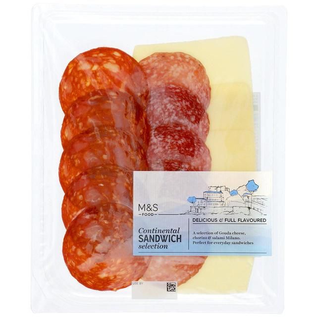 M&amp;amp;S Gouda Cheese Chorizo &amp;amp; Salami Sandwich Selection   100g