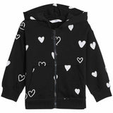 M&amp;amp;S Heart Zip Up Sweatshirt 2-7 Years Carbon