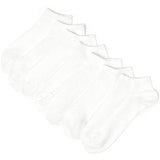 M&amp;amp;S Kids 7pk Cotton Trainer Liner Socks 3-16 Years White