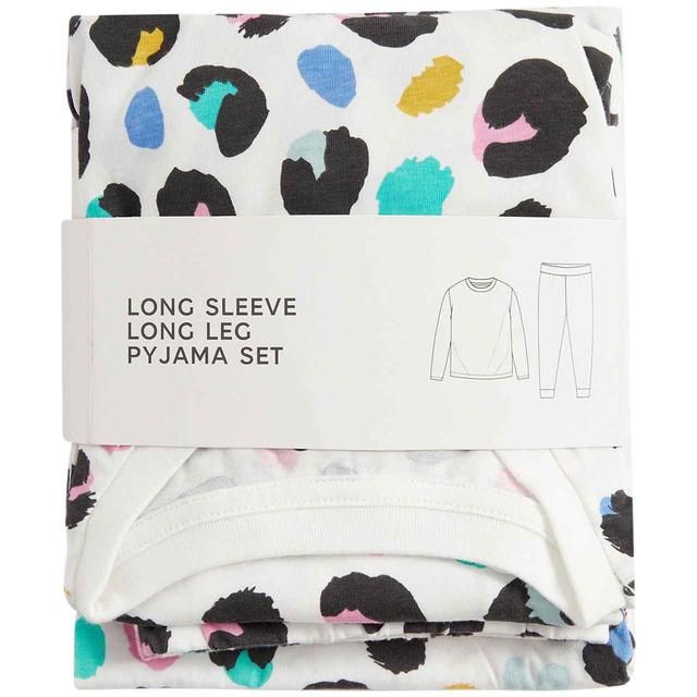 M&amp;amp;S Leopard Pyjamas 7-12 Years Ecru