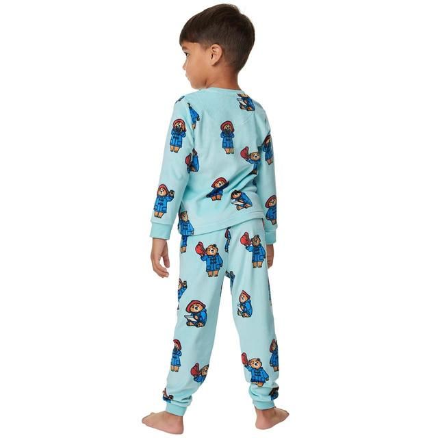 M&amp;amp;S Paddington Velour PJ 2-7 Years Light Blue