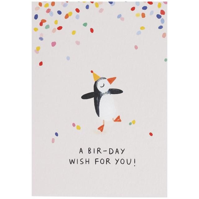 M&amp;amp;S Party Penguin Birthday Card