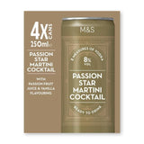 M&amp;amp;S Passionfruit Martini Cocktail   4 x 250ml