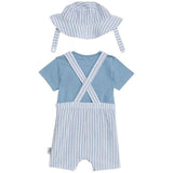 M&amp;amp;S Peter Rabbit Bibshorts T-Shirt &amp;amp; Hat Set 0-3 Years Blue