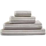 M&amp;amp;S Pure Cotton Carved Stripe Bath Towel Light Grey