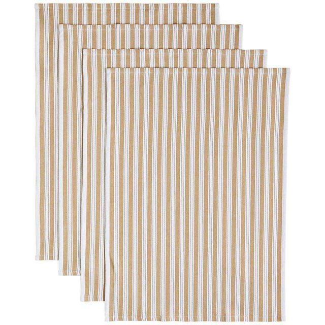 M&amp;amp;S Set of 4 Cotton Rich Basket Weave Tea Towels   4 per pack
