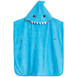 M&amp;amp;S Shark Towelling Poncho 2-7 Years Blue