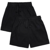 M&amp;amp;S Unisex 2Pk Black PE Short 3-14 Y
