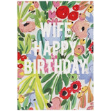 M&amp;amp;S Wife Floral Birthday Card
