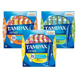 Tampax Pearl Compak Regular+Super+Super plus Triple Bundle