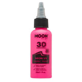 Moon Glow – Neon-UV-Textilfarbe – 30 ml – Intensives Pink