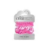 Silver Cloud 3 Mixed Fuchsia Satin Scrunchies