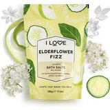 I Love Elderflower Fizz Scented Bath Salts 500g